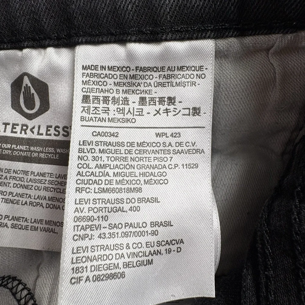 Levi's 541 Athletic Fit Jeans Men 40x30 Black Stretch Tapered Grunge Y2K Utility